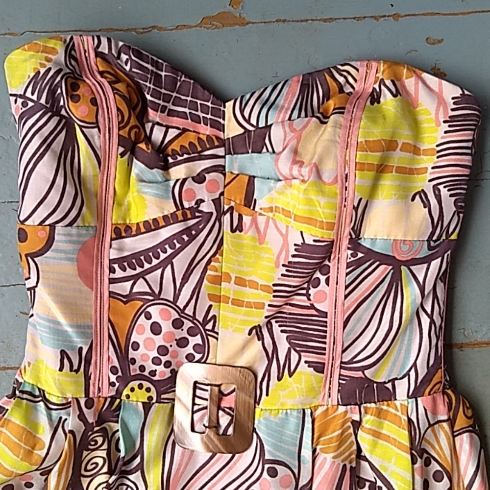 Phoebe Couture vintage printed silk dress - Picture 2 of 6